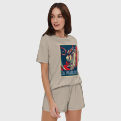Женская пижама с шортиками хлопок Дио Брандо - фото 2