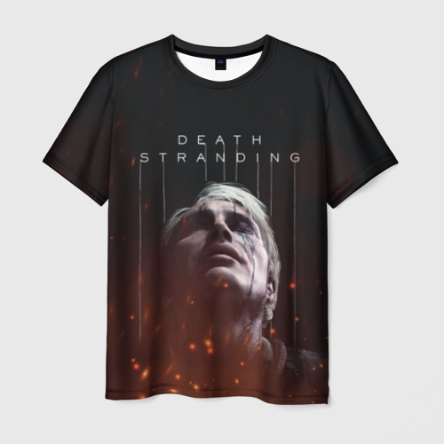 Мужская футболка с принтом Death Stranding - Cliff, вид спереди №1