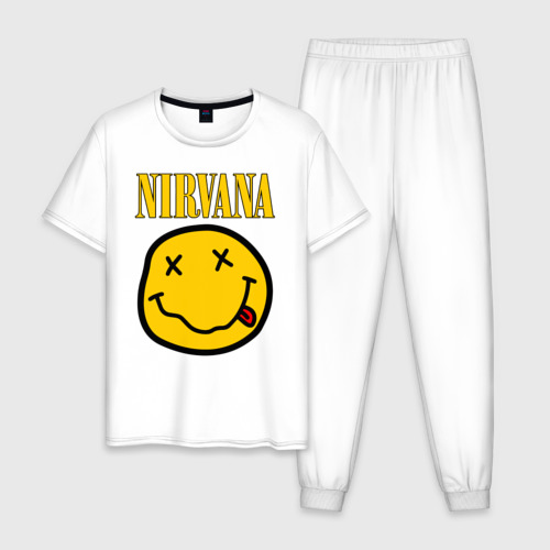 Мужская пижама хлопок Nirvana, цвет белый