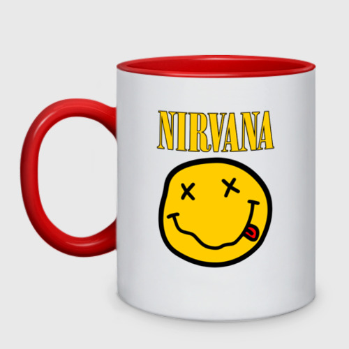 Кружка двухцветная Nirvana, цвет белый + красный