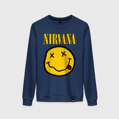 Женский свитшот хлопок Nirvana, цвет темно-синий