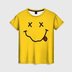 Женская футболка 3D Nirvana smile