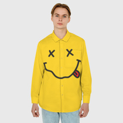 Мужская рубашка oversize 3D Nirvana smile - фото 2