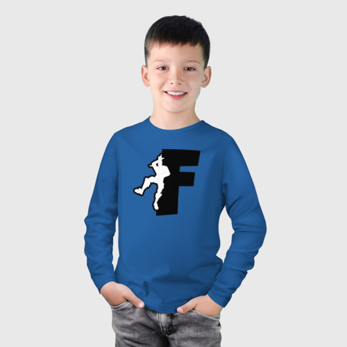 Детский лонгслив хлопок Fortnite, цвет синий - фото 3