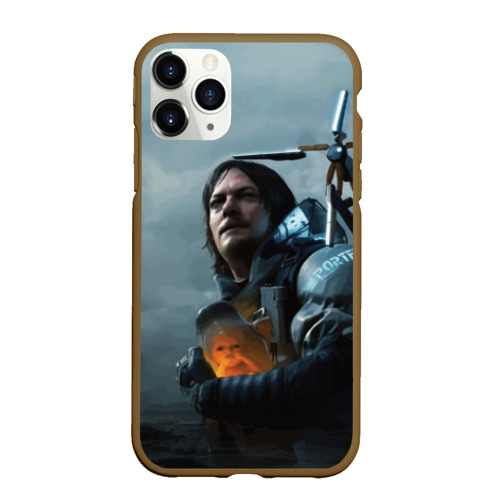 Чехол для iPhone 11 Pro Max матовый Сэм - Death Stranding, цвет коричневый