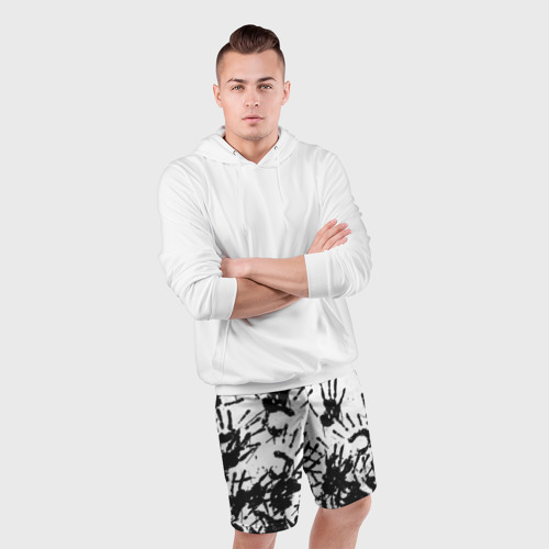 Мужские шорты спортивные Отпечатки - Death Stranding, цвет 3D печать - фото 5