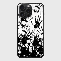 Чехол силиконовый для Apple iPhone 15 Pro Мax матовый Отпечатки - Death Stranding