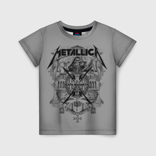 Детская футболка 3D с принтом Metallica, вид спереди #2