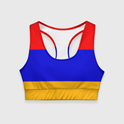 Женский спортивный топ 3D Армения. Флаг