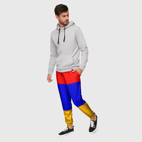 Мужские брюки 3D Армения. Флаг, цвет 3D печать - фото 3