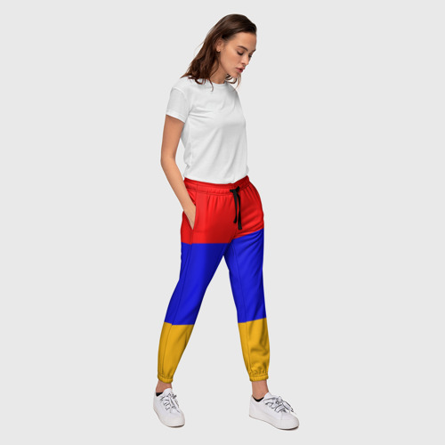 Женские брюки 3D Армения. Флаг, цвет 3D печать - фото 5