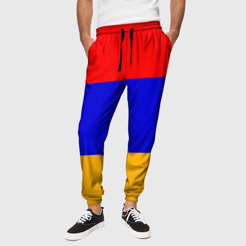 Мужские брюки 3D Армения. Флаг, цвет 3D печать - фото 4