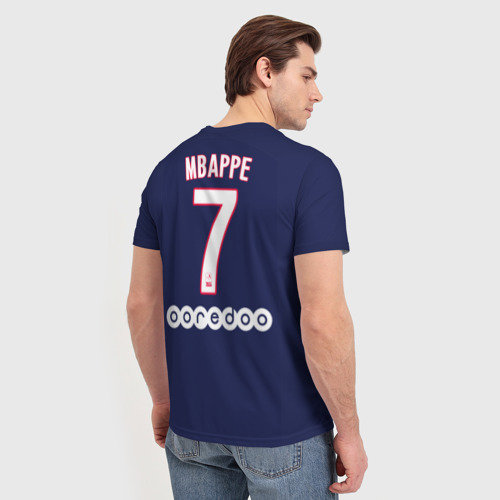 Мужская футболка 3D Mbappe Home 19-20, цвет 3D печать - фото 4