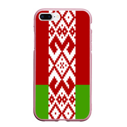 Чехол для iPhone 7Plus/8 Plus матовый Беларусь флаг