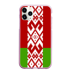 Чехол для iPhone 11 Pro Max матовый Беларусь флаг
