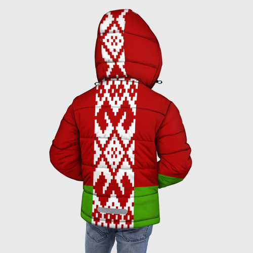 Зимняя куртка для мальчиков 3D Беларусь флаг, цвет черный - фото 4