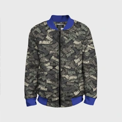 Детский бомбер 3D Именной камуфляж Лёха
