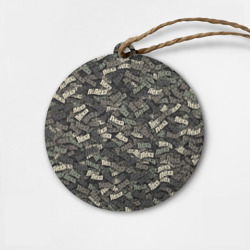 Деревянная игрушка круг Именной камуфляж Лёха