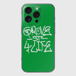 Чехол для iPhone 16 Pro силиконовый с защитой камеры Грув стрит