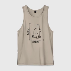 Мужская майка хлопок Утка. Кролик