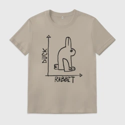 Мужская футболка хлопок Утка. Кролик
