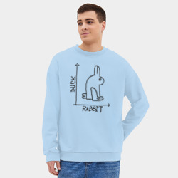 Мужской свитшот oversize без начеса хлопок Утка. Кролик - фото 2