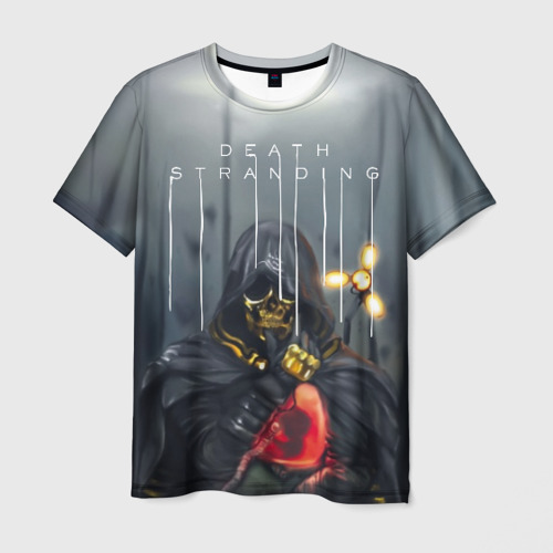 Мужская футболка 3D с принтом Death Stranding (НА СПИНЕ), вид спереди #2