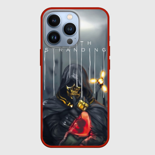 Чехол для iPhone 13 Pro Death Stranding на спине, цвет красный