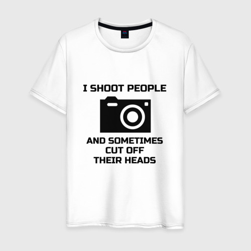 Мужская футболка хлопок Добрый фотограф, цвет белый