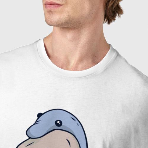 Мужская футболка хлопок Акула в костюме Дельфина - фото 6