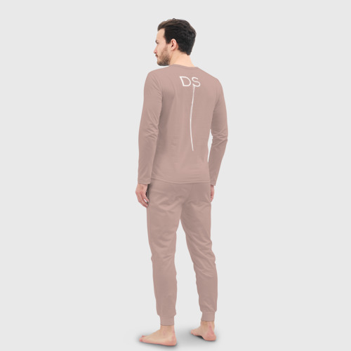 Мужская пижама с лонгсливом хлопок Death Stranding на спине, цвет пыльно-розовый - фото 4