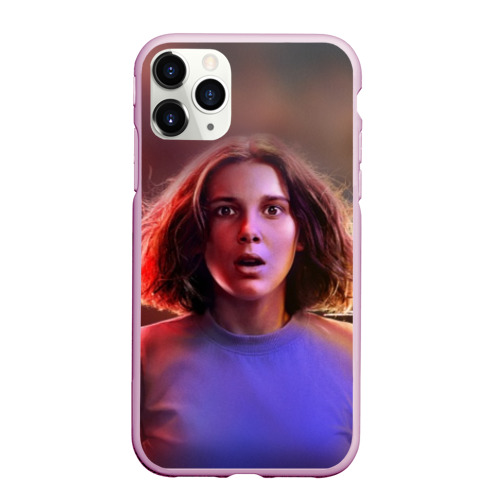 Чехол для iPhone 11 Pro Max матовый Stranger things, цвет розовый