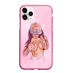 Чехол для iPhone 11 Pro Max матовый Sexy tattoo girl