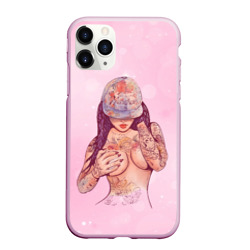 Чехол для iPhone 11 Pro Max матовый Sexy tattoo girl