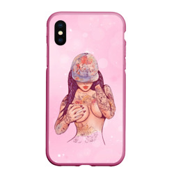 Чехол для iPhone XS Max матовый Sexy tattoo girl