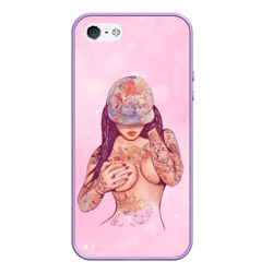 Чехол для iPhone 5/5S матовый Sexy tattoo girl