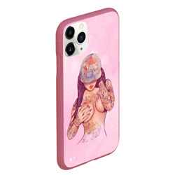 Чехол для iPhone 11 Pro Max матовый Sexy tattoo girl - фото 2