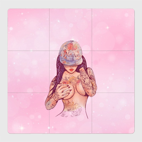 Магнитный плакат 3Х3 Sexy tattoo girl