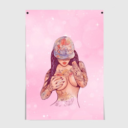 Постер Sexy tattoo girl