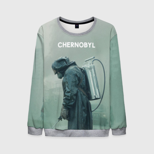 Мужской свитшот 3D Чернобыль, цвет меланж