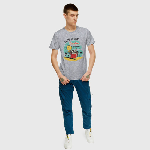 Мужская футболка хлопок Футболка Для Отдыха, цвет меланж - фото 5