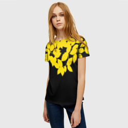 Женская футболка 3D Желтые Листья - Минимализм - фото 2