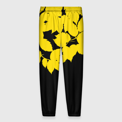 Мужские брюки 3D Желтые Листья - Минимализм, цвет 3D печать - фото 2