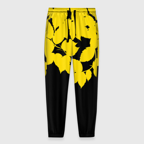 Мужские брюки 3D Желтые Листья - Минимализм, цвет 3D печать