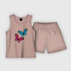 Детская пижама с шортами хлопок Две бабочки