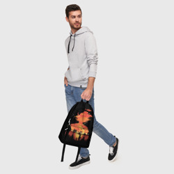 Рюкзак с принтом Dragon Ball Illusion для любого человека, вид спереди №5. Цвет основы: белый