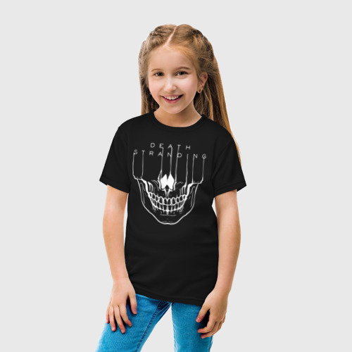 Детская футболка хлопок с принтом DEATH STRANDING, вид сбоку #3