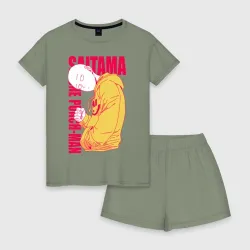 Женская пижама с шортиками хлопок Saitama