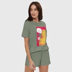 Женская пижама с шортиками хлопок Saitama - фото 2