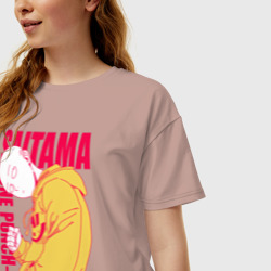 Женская футболка хлопок Oversize Saitama - фото 2